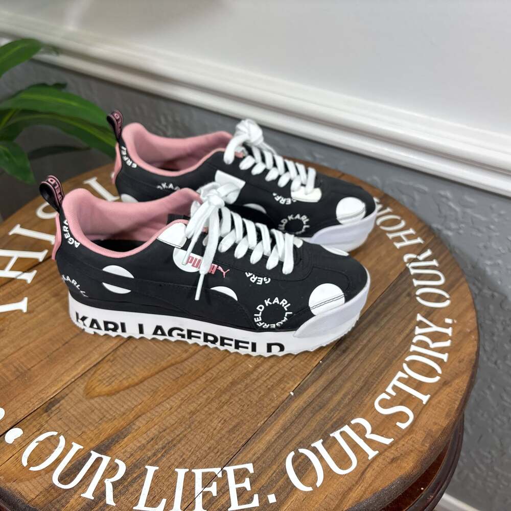 Puma Roma Amor Polkadot KL Black White Women’s Sz 7.5